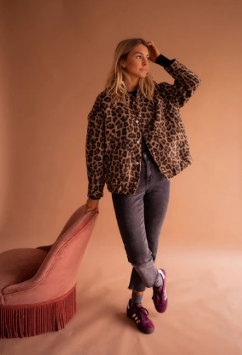 Élodie™ – Elegant Leopardmønstret Jakke