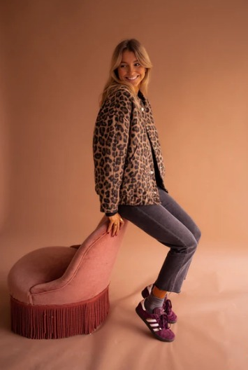 Élodie™ – Elegant Leopardmønstret Jakke