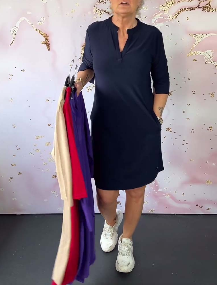 Hanneke™ | Elegant kjole med V-hals