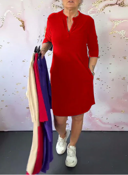 Hanneke™ | Elegant kjole med V-hals