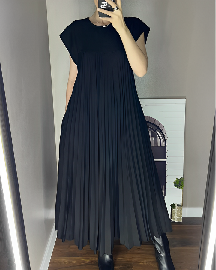 Ida™ | Elegant plisseret maxikjole