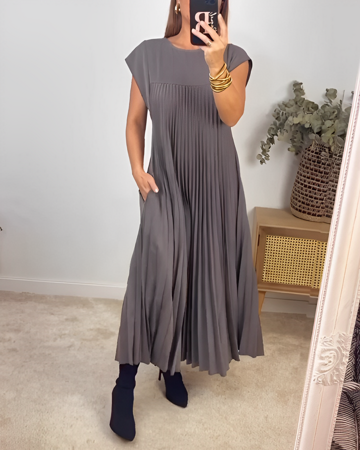 Ida™ | Elegant plisseret maxikjole