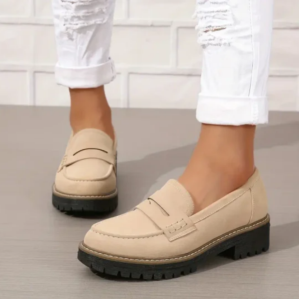 Ella™ | Tidløse loafers i ruskind