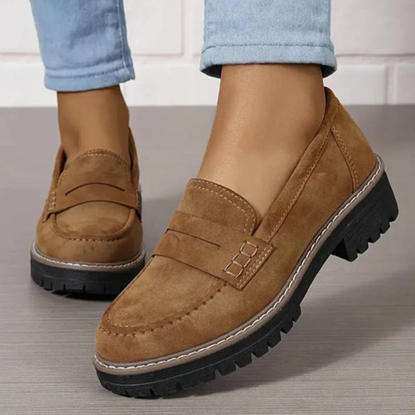 Ella™ | Tidløse loafers i ruskind