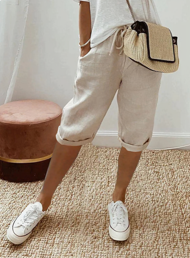 Emma™ – Let og Elegant Bukse i Bomuld-Linnedblanding