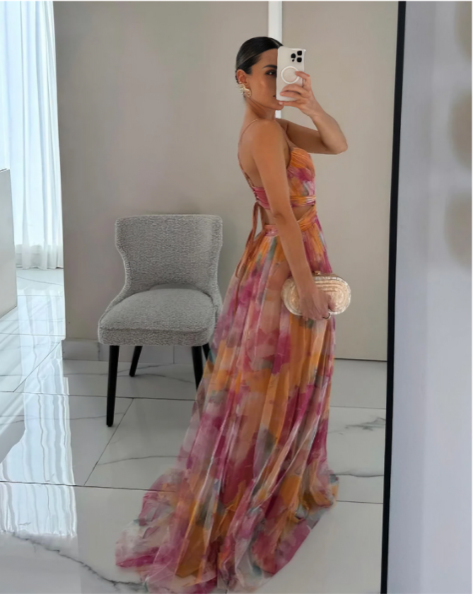 Alice™ – Elegant Maxikjole med Blomsterprint