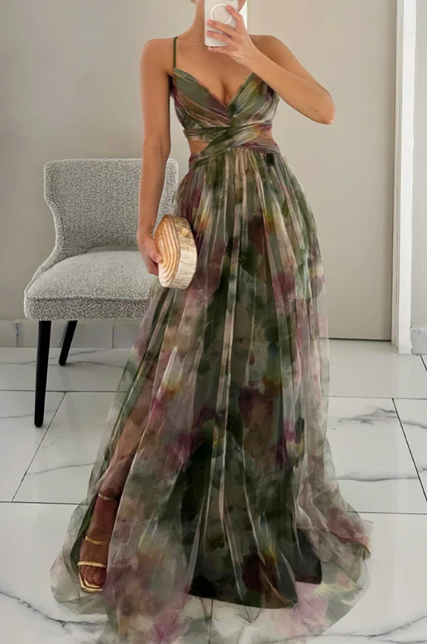 Alice™ – Elegant Maxikjole med Blomsterprint