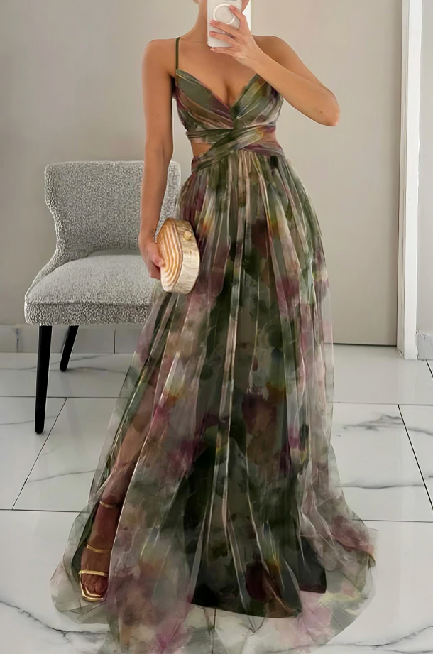 Alice™ – Elegant Maxikjole med Blomsterprint