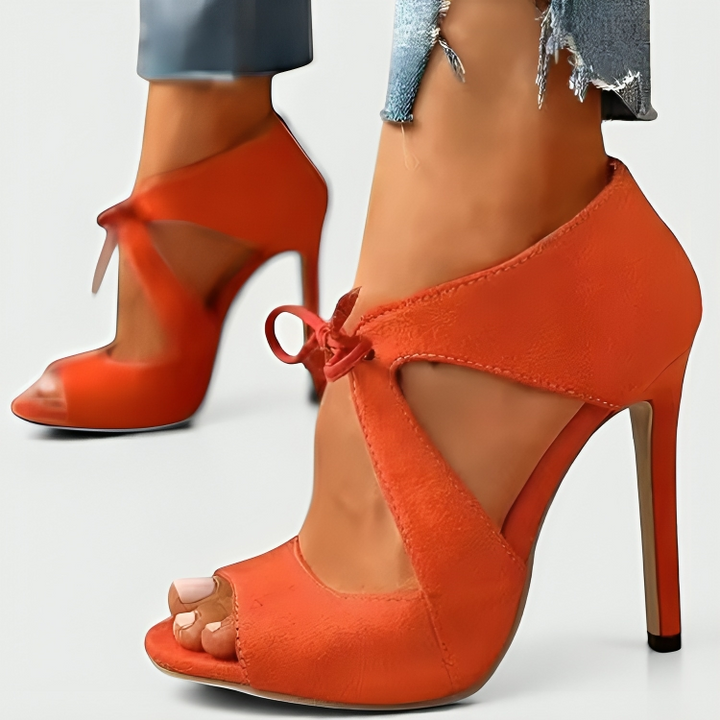 Lara™ – Elegante Høje Sandaler i Velour